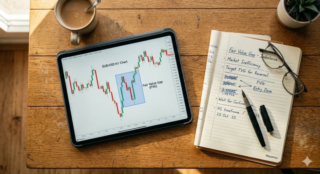 الفجوات السعرية (FVG): كيف تستغل "عدم التوازن" المؤسسي لاقتناص فرص دخول قناصة؟